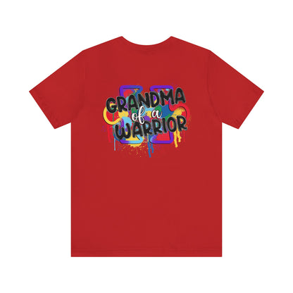 grandma of a warrior Unisex Jersey Short Sleeve Tee