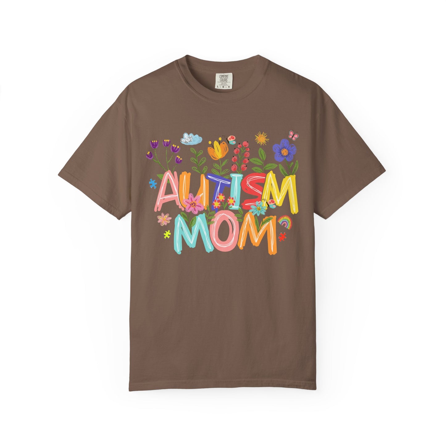 Autism Mom Floral T-Shirt, Gift for Autism Awareness, Supportive Apparel