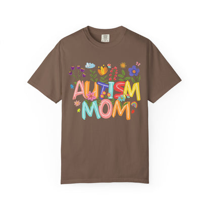 Autism Mom Floral T-Shirt, Gift for Autism Awareness, Supportive Apparel