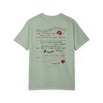 Damon and Elena toxic love club Lyric Collage T-shirt