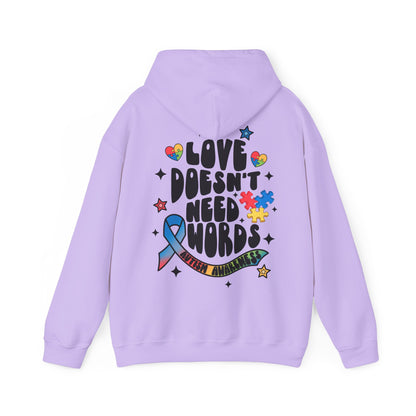 love doesn't need words Unisex Heavy Blend™ Hooded Sweatshirt