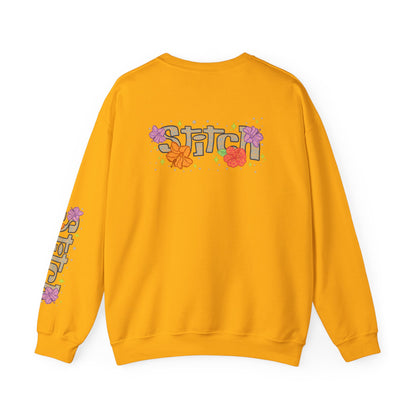 Lace floral stitch Crewneck Sweatshirt