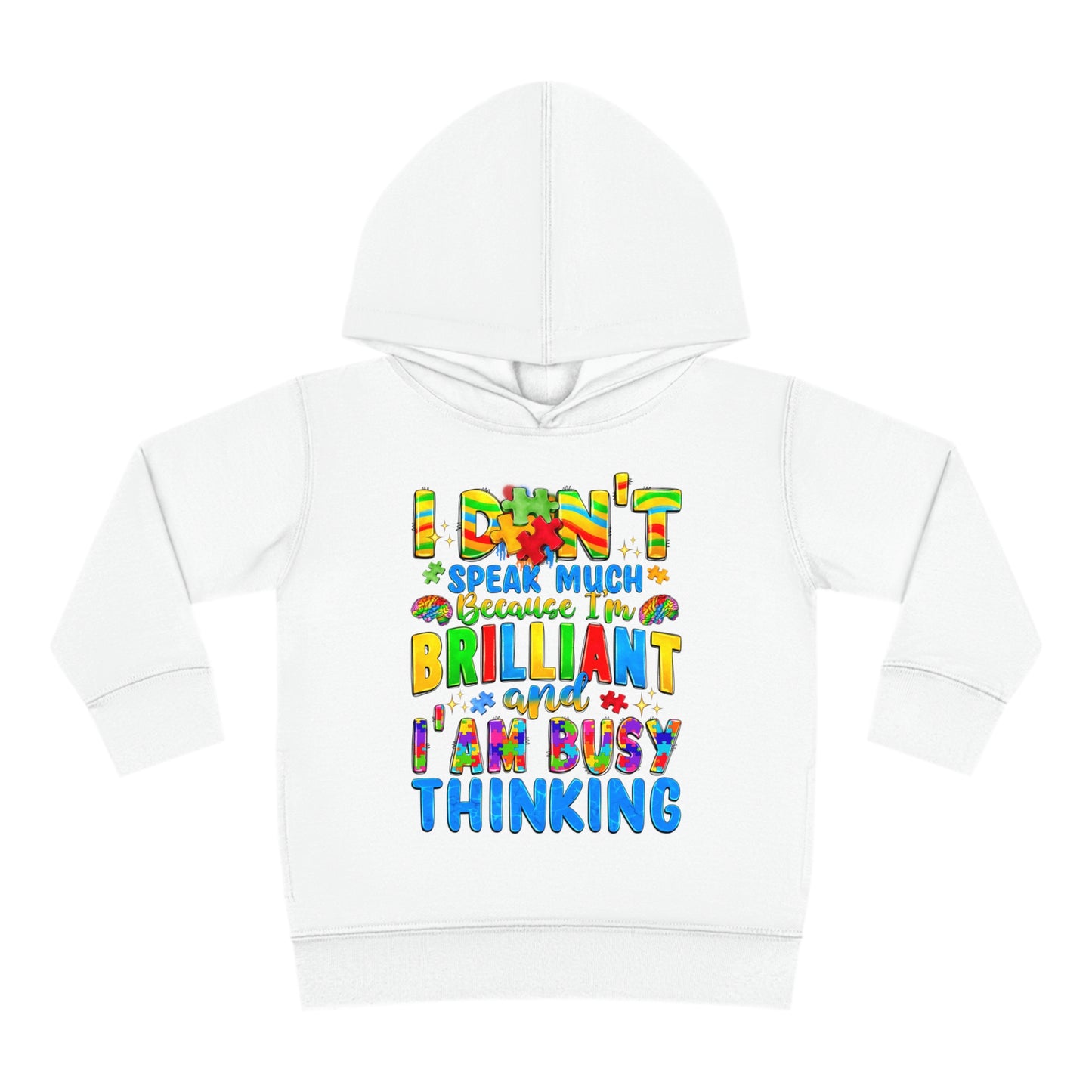 Autistic and Brilliant Toddler Pullover Fleece Hoodie