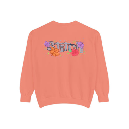 Stitch lace floral Graphic Sweatshirt