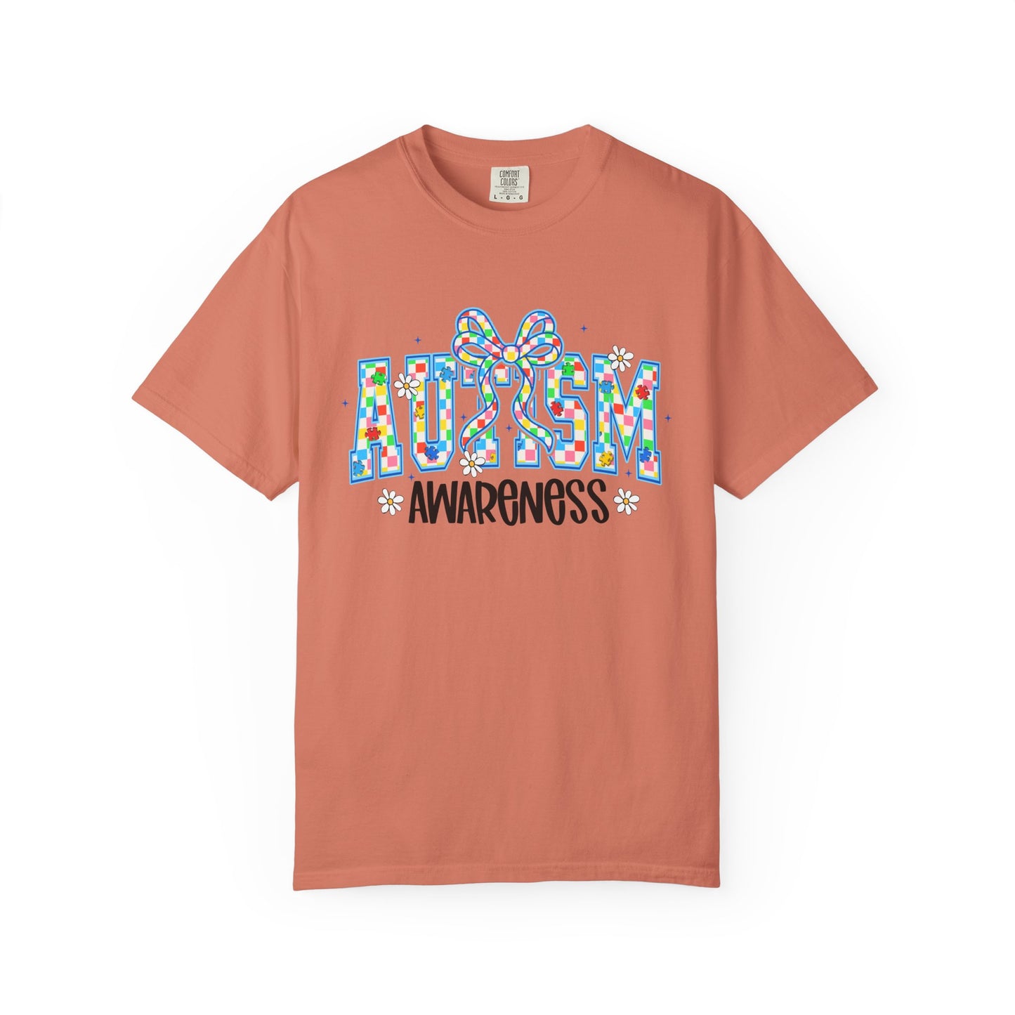 Autism Awareness T-Shirt — Colorful Puzzle Ribbon Tee