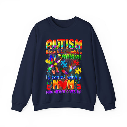 autism moms don't give up Unisex Heavy Blend™ Crewneck Sweatshirt