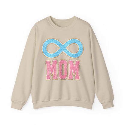 mom blue infinity Unisex Heavy Blend™ Crewneck Sweatshirt