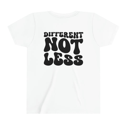 different not less Youth Short Sleeve Tee