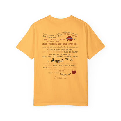Damon and Elena toxic love club Lyric Collage T-shirt