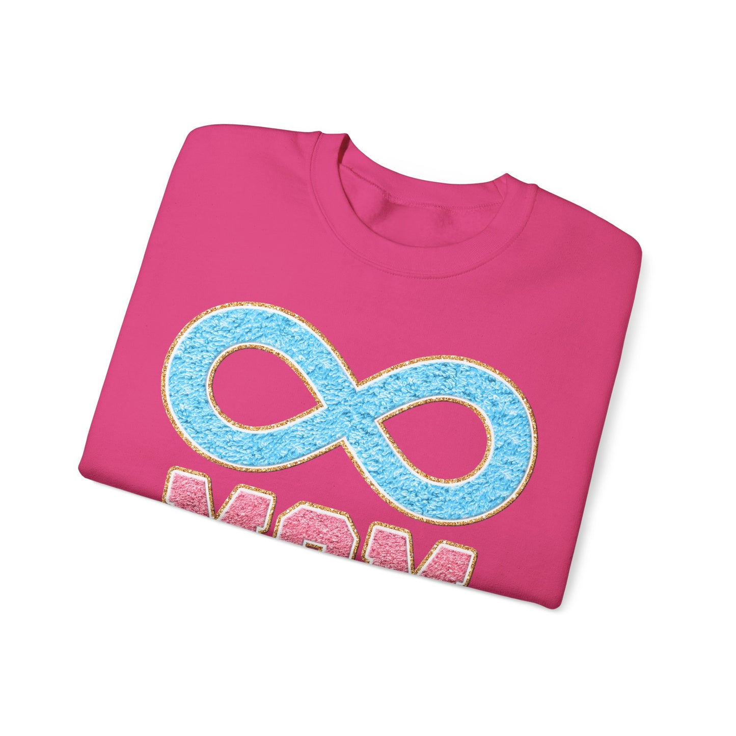 mom blue infinity Unisex Heavy Blend™ Crewneck Sweatshirt