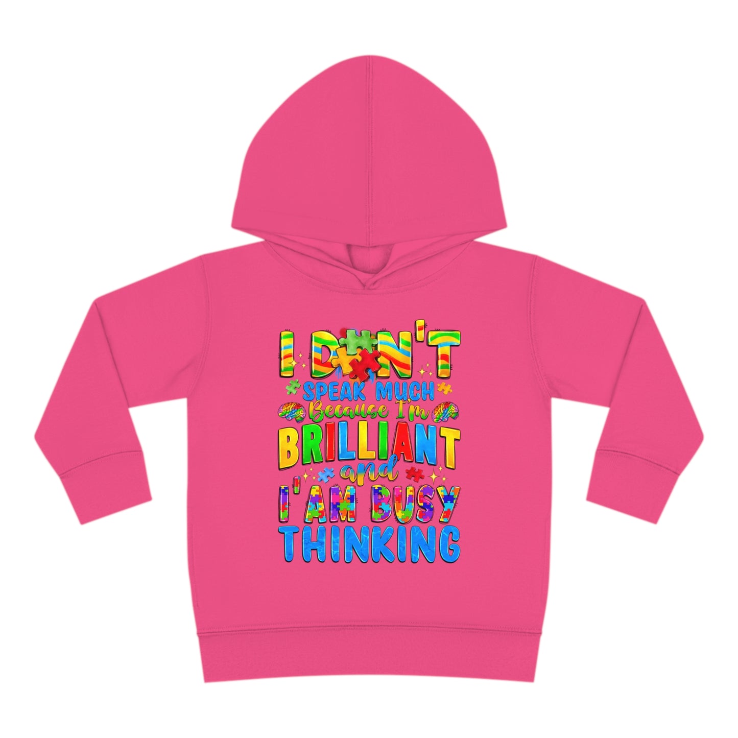 Autistic and Brilliant Toddler Pullover Fleece Hoodie