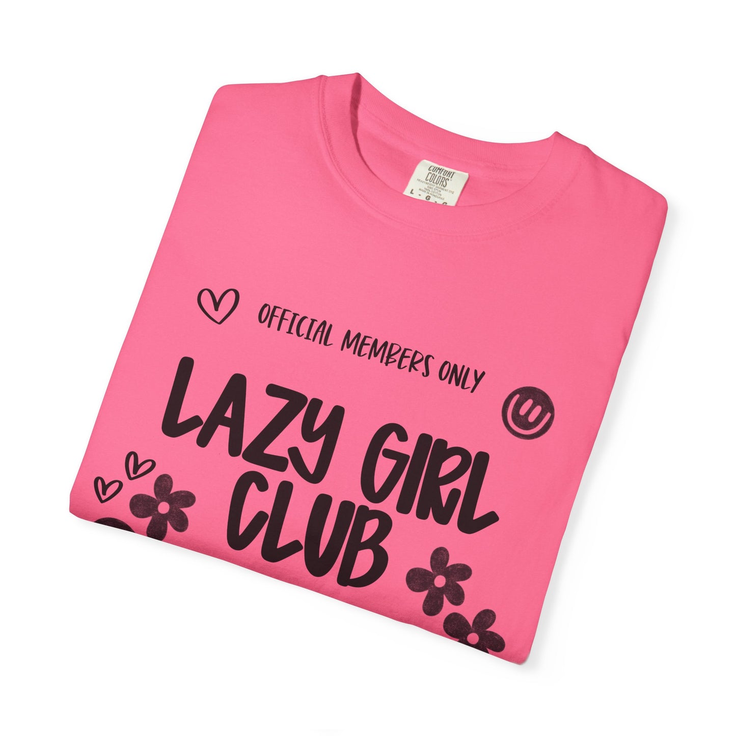 Lazy Girl Club T-Shirt — 'Official Members Only' Cute Graphic Tee