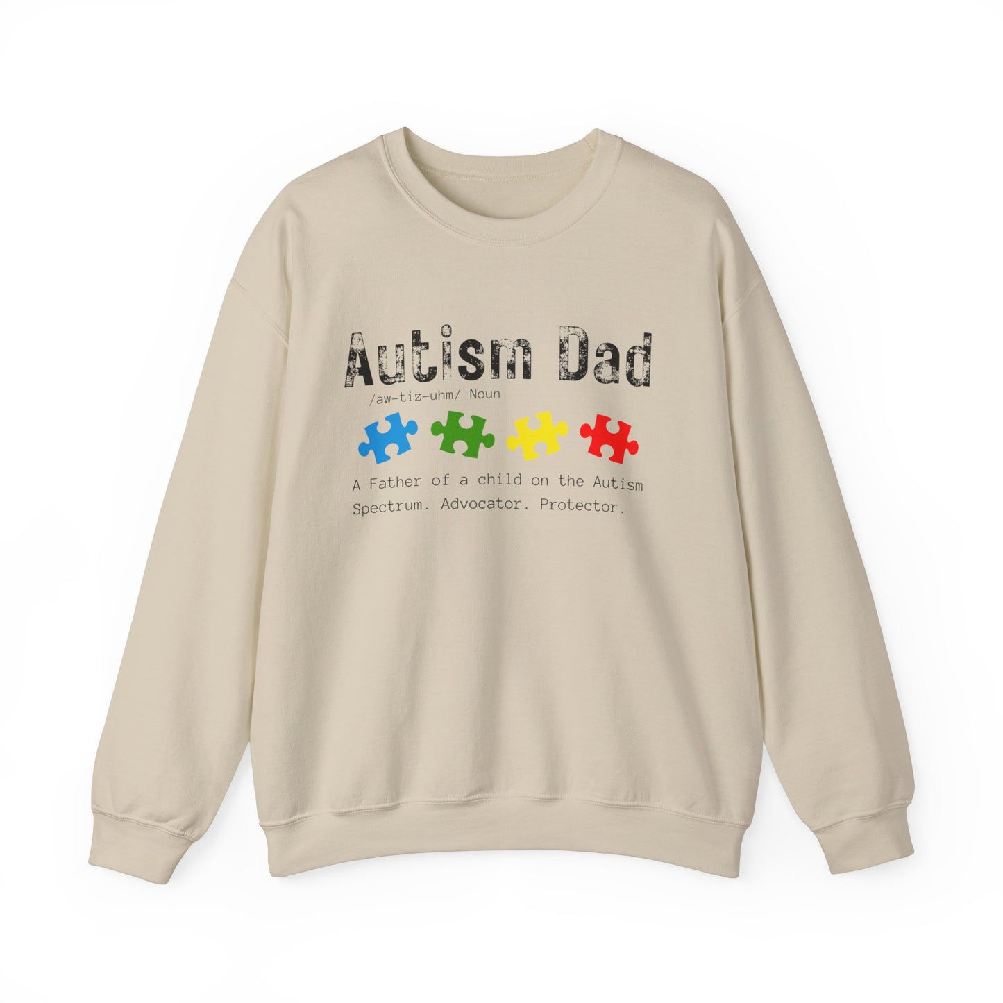 define autism dad Unisex Heavy Blend™ Crewneck Sweatshirt