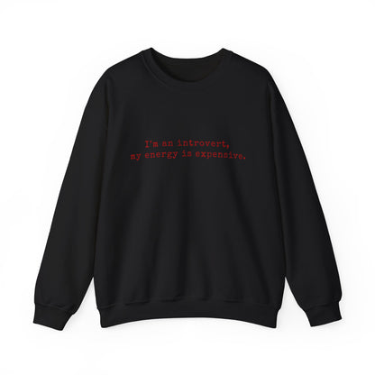 I’m an introvert, my energy is expensive Minimalist Crewneck
