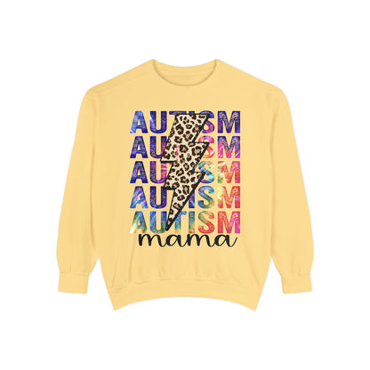 Autism Mom Unisex Garment-Dyed Sweatshirt