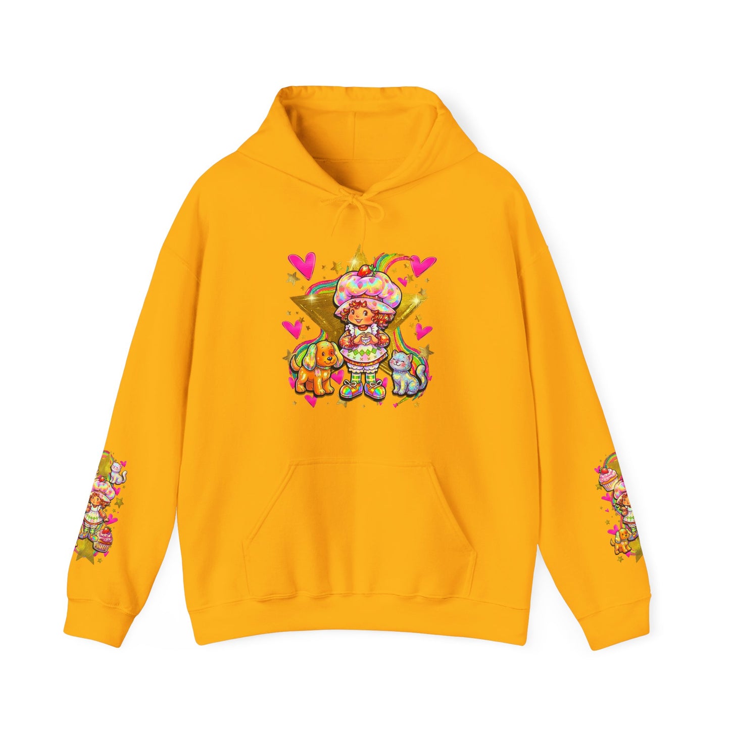 Strawberry Shortcake Hoodie — Cute Retro Cartoon Hooded Sweatshirt