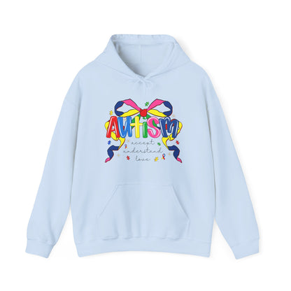 Autism Awareness Ribbon Hoodie — Colorful 'Autism' Support Sweatshirt