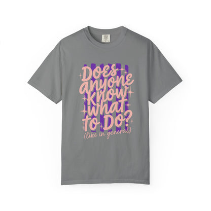 Does anyone know what to do Unisex Garment-Dyed T-shirt