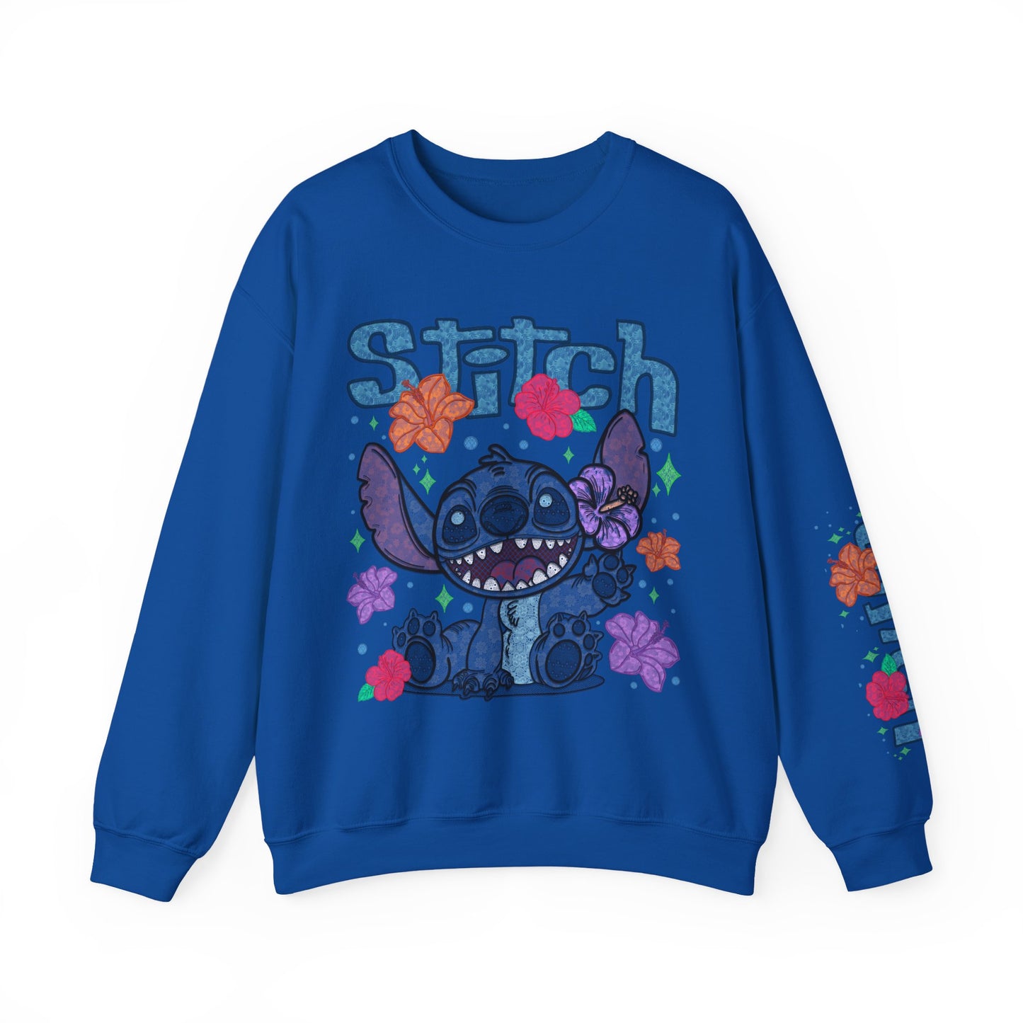 Lace floral stitch Crewneck Sweatshirt