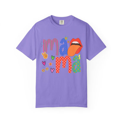 Mama Graphic T-Shirt — Colorful Retro Pop Art Design