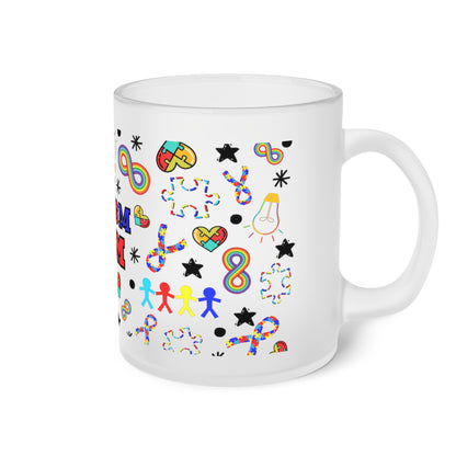 autism mom Frosted Glass Mug