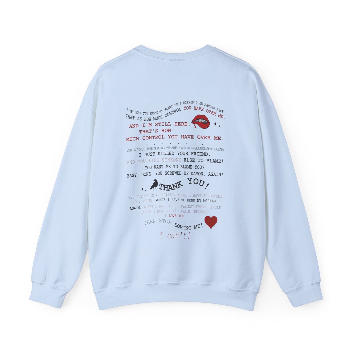 Delena toxic love club Crewneck Sweatshirt