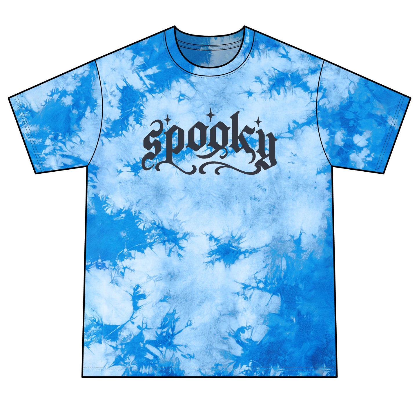 Spooky Unisex Crystal Tie-Dye Tee