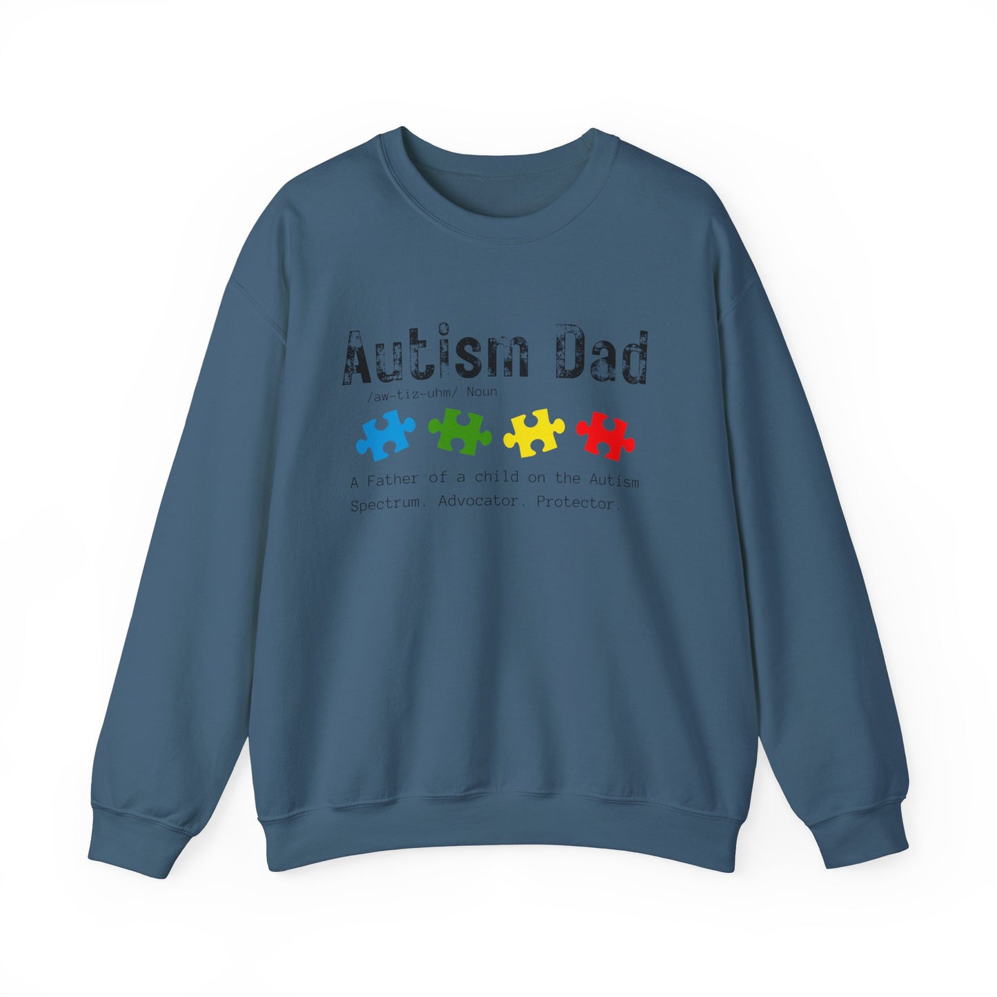 define autism dad Unisex Heavy Blend™ Crewneck Sweatshirt