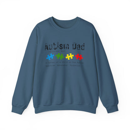 define autism dad Unisex Heavy Blend™ Crewneck Sweatshirt