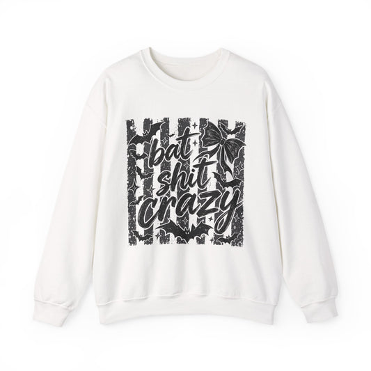Bat shit crazy Unisex Heavy Blend™ Crewneck Sweatshirt