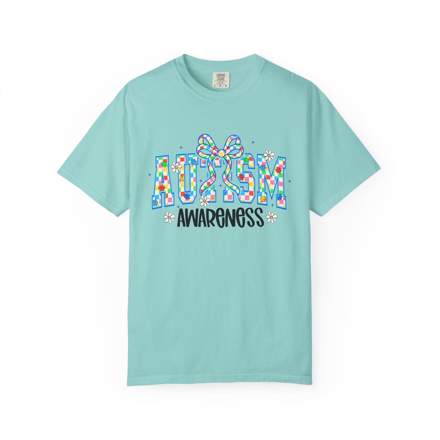 Autism Awareness T-Shirt — Colorful Puzzle Ribbon Tee
