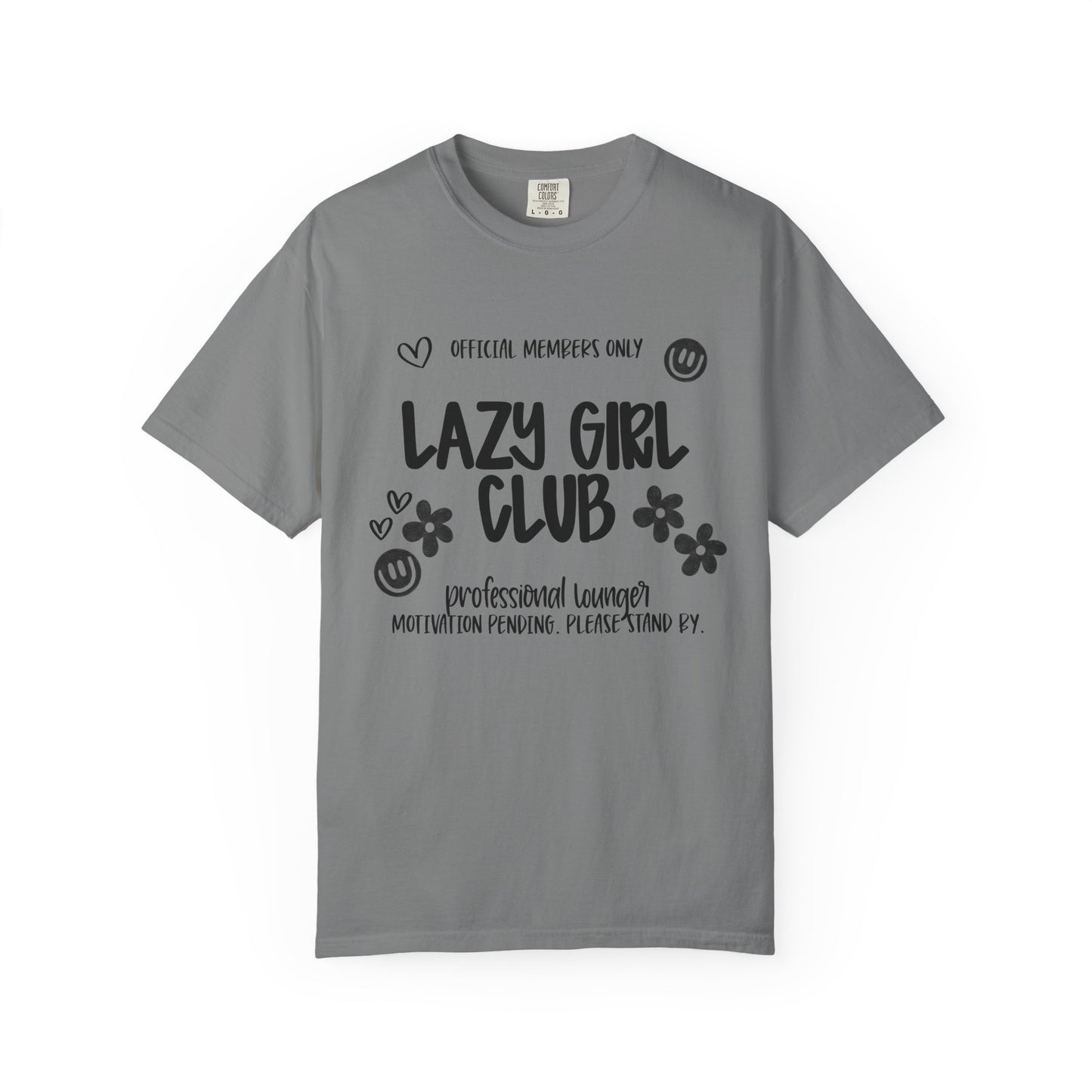 Lazy Girl Club T-Shirt — 'Official Members Only' Cute Graphic Tee