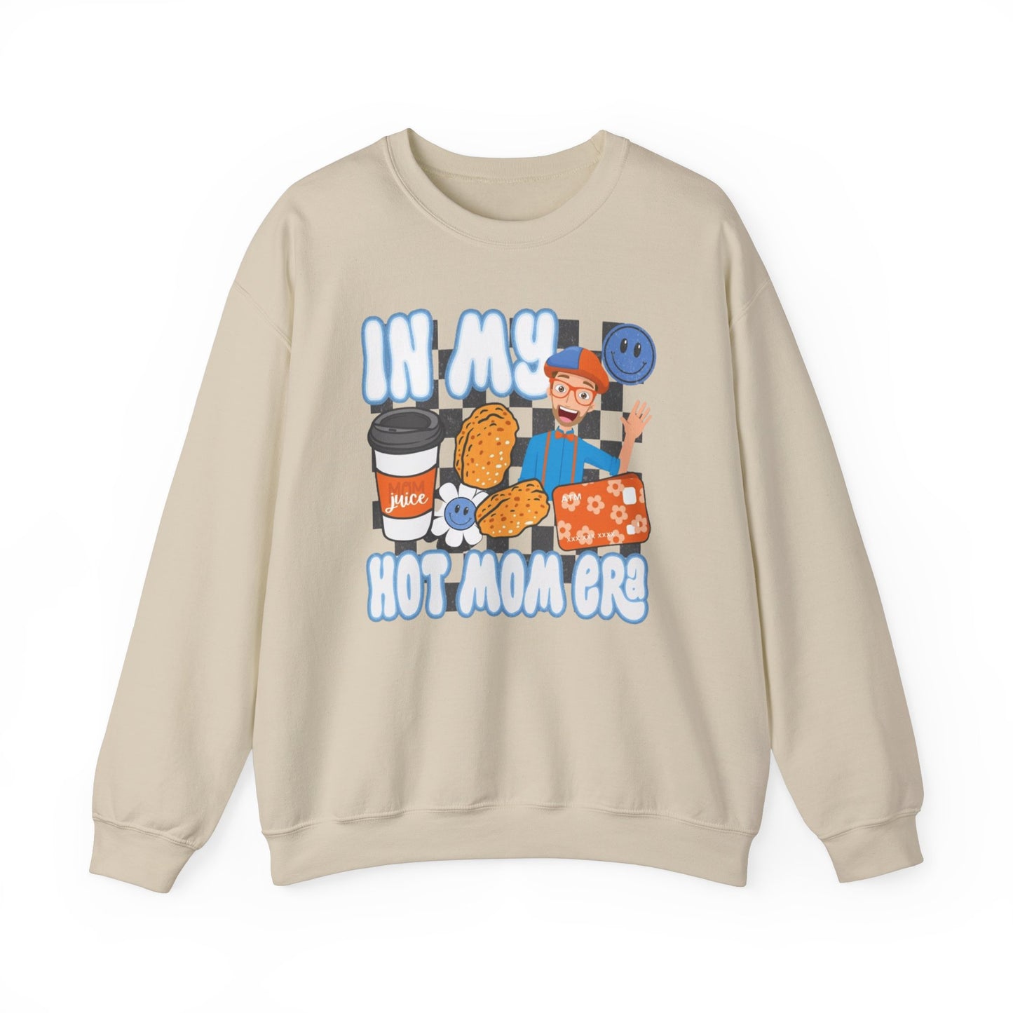 In my hot blippi mom era Unisex Heavy Blend™ Crewneck Sweatshirt