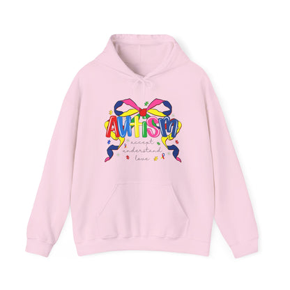 Autism Awareness Ribbon Hoodie — Colorful 'Autism' Support Sweatshirt