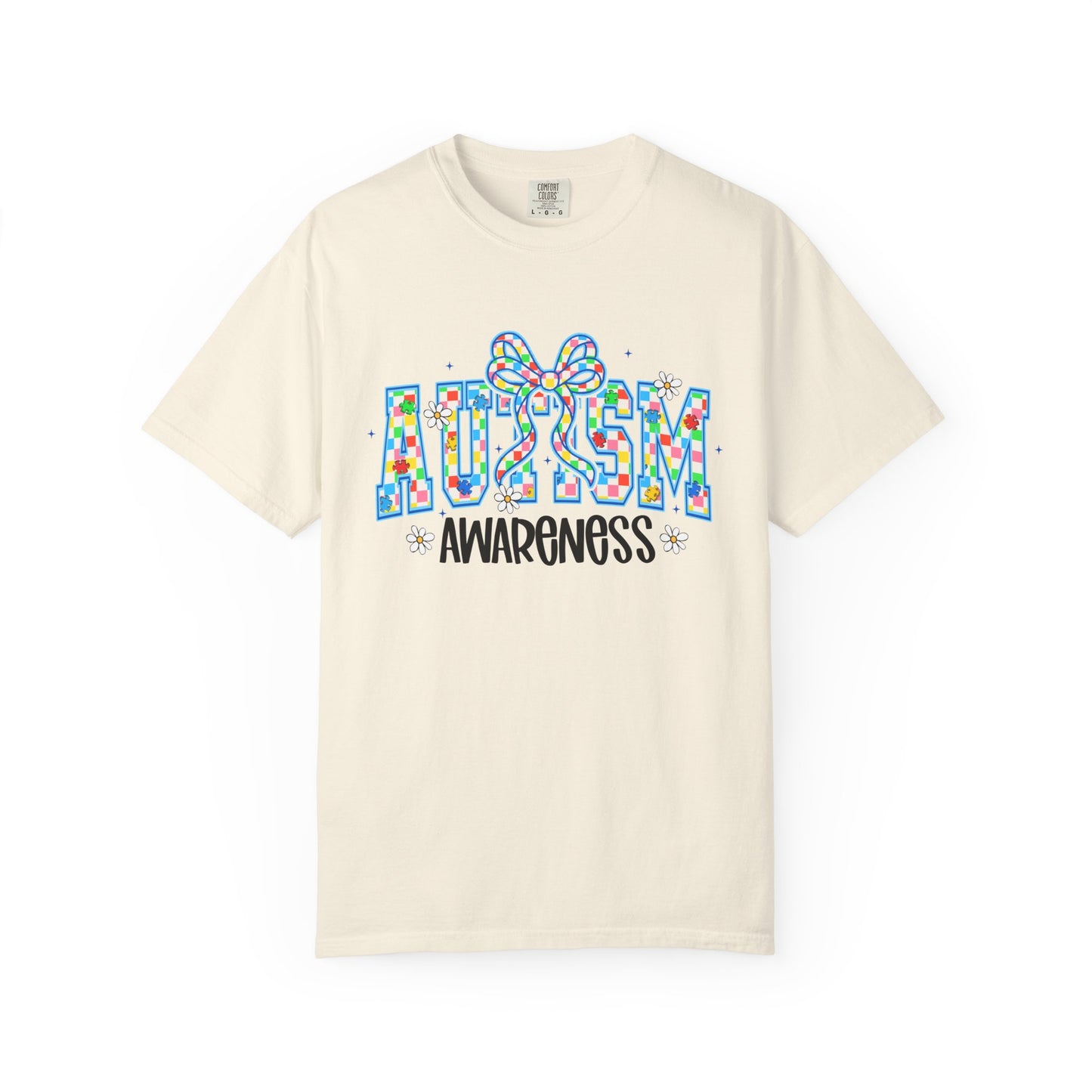 Autism Awareness T-Shirt — Colorful Puzzle Ribbon Tee