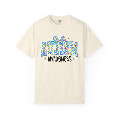 Autism Awareness T-Shirt — Colorful Puzzle Ribbon Tee