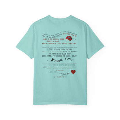 Damon and Elena toxic love club Lyric Collage T-shirt