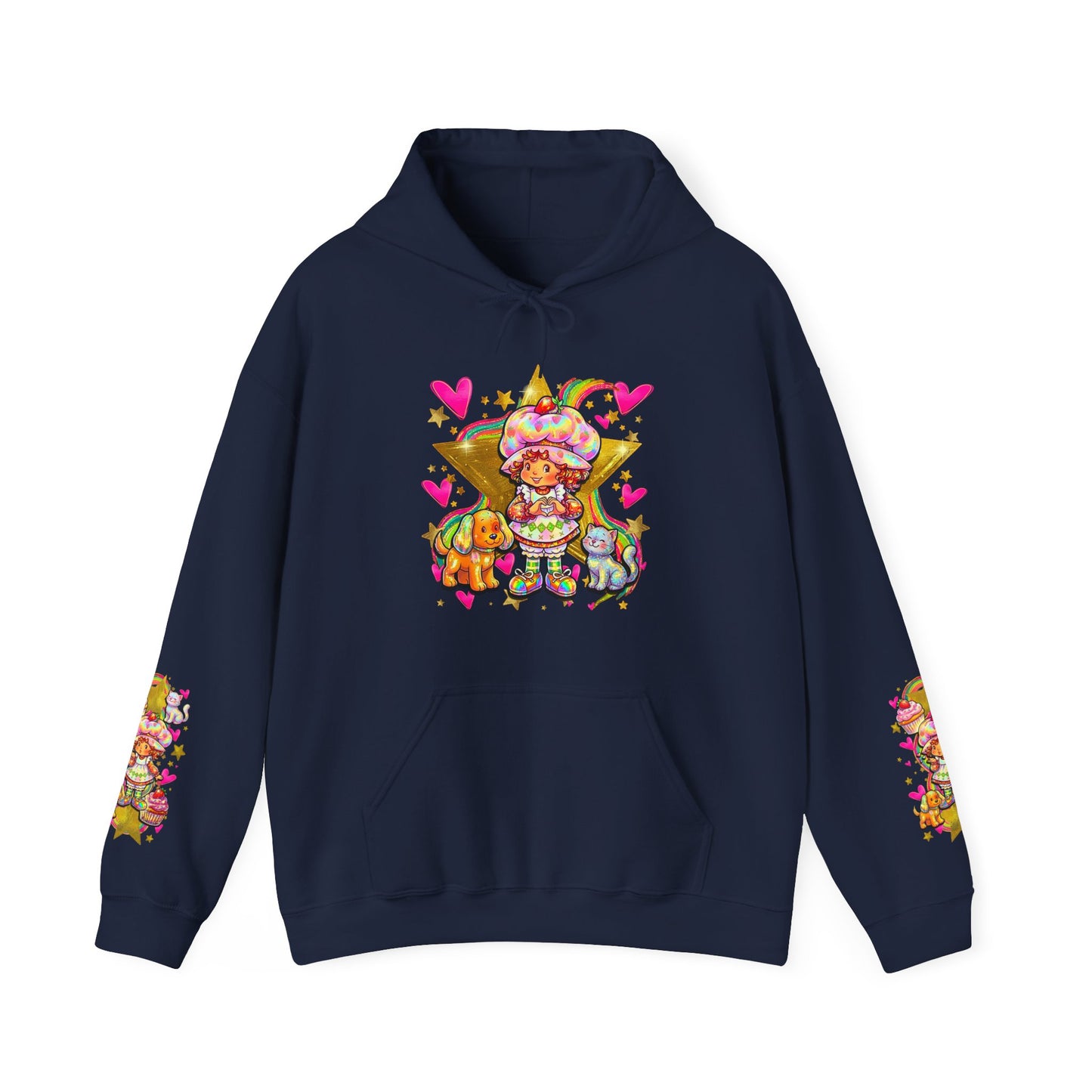 Strawberry Shortcake Hoodie — Cute Retro Cartoon Hooded Sweatshirt