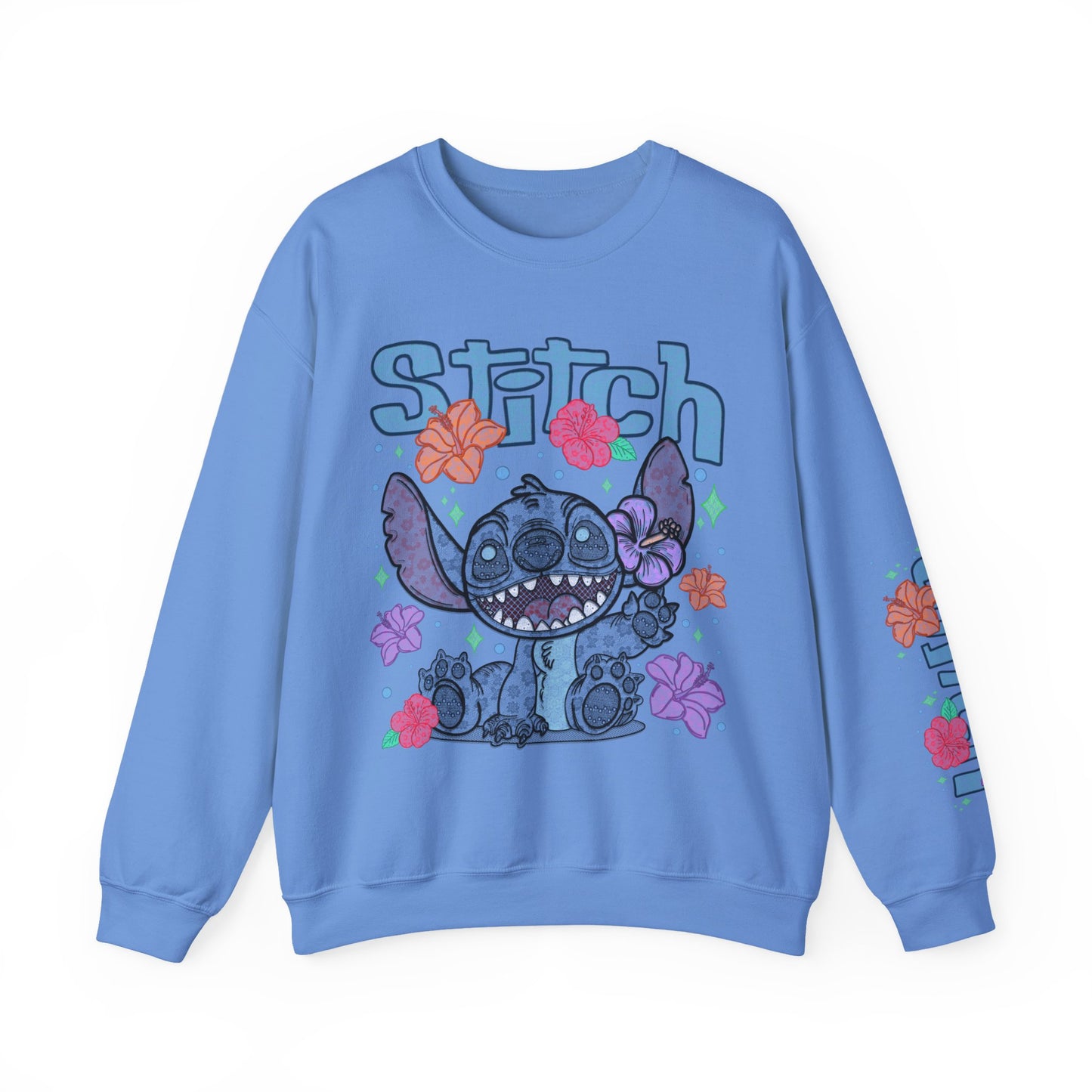 Lace floral stitch Crewneck Sweatshirt