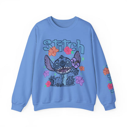 Lace floral stitch Crewneck Sweatshirt