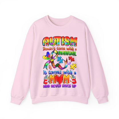 autism moms don't give up Unisex Heavy Blend™ Crewneck Sweatshirt