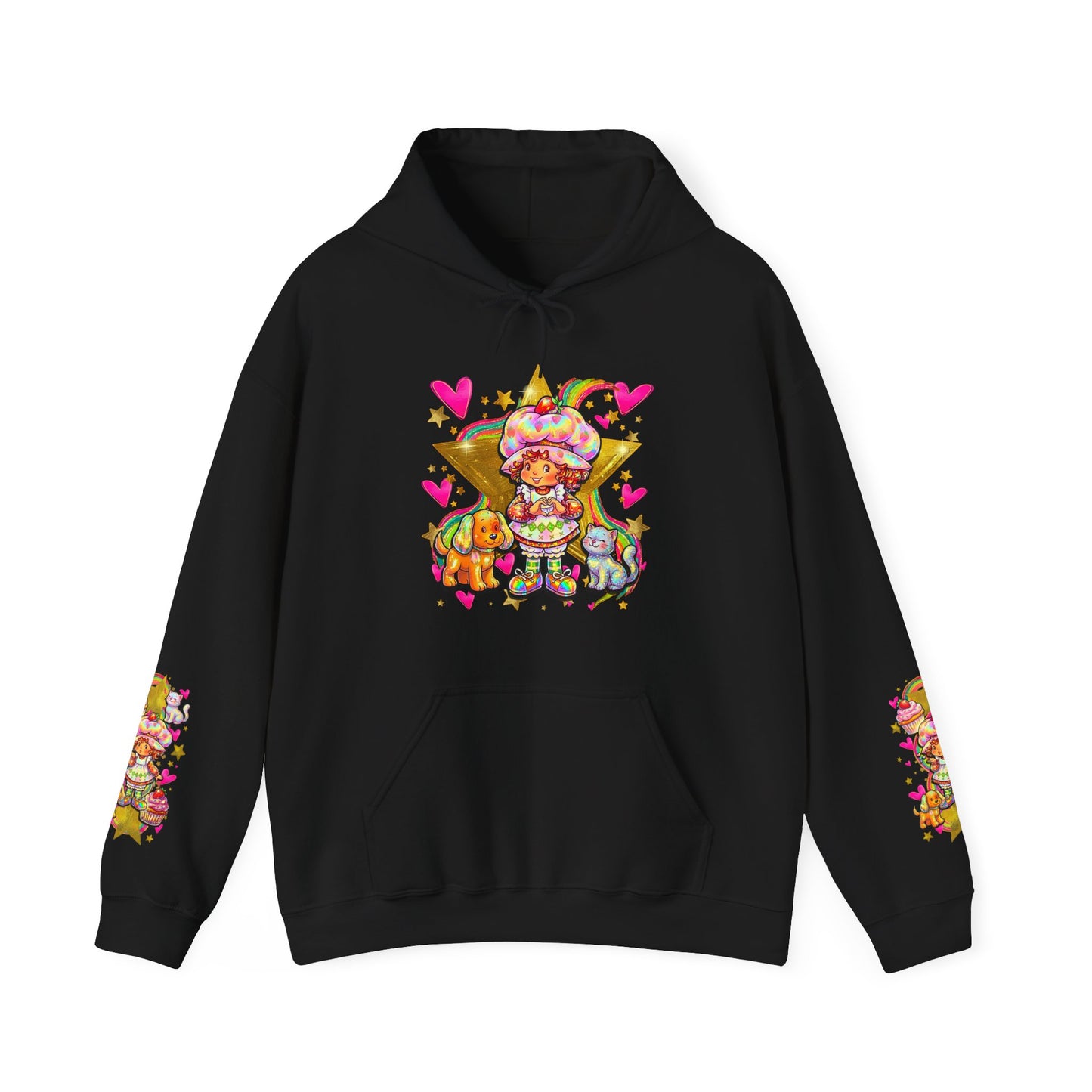 Strawberry Shortcake Hoodie — Cute Retro Cartoon Hooded Sweatshirt