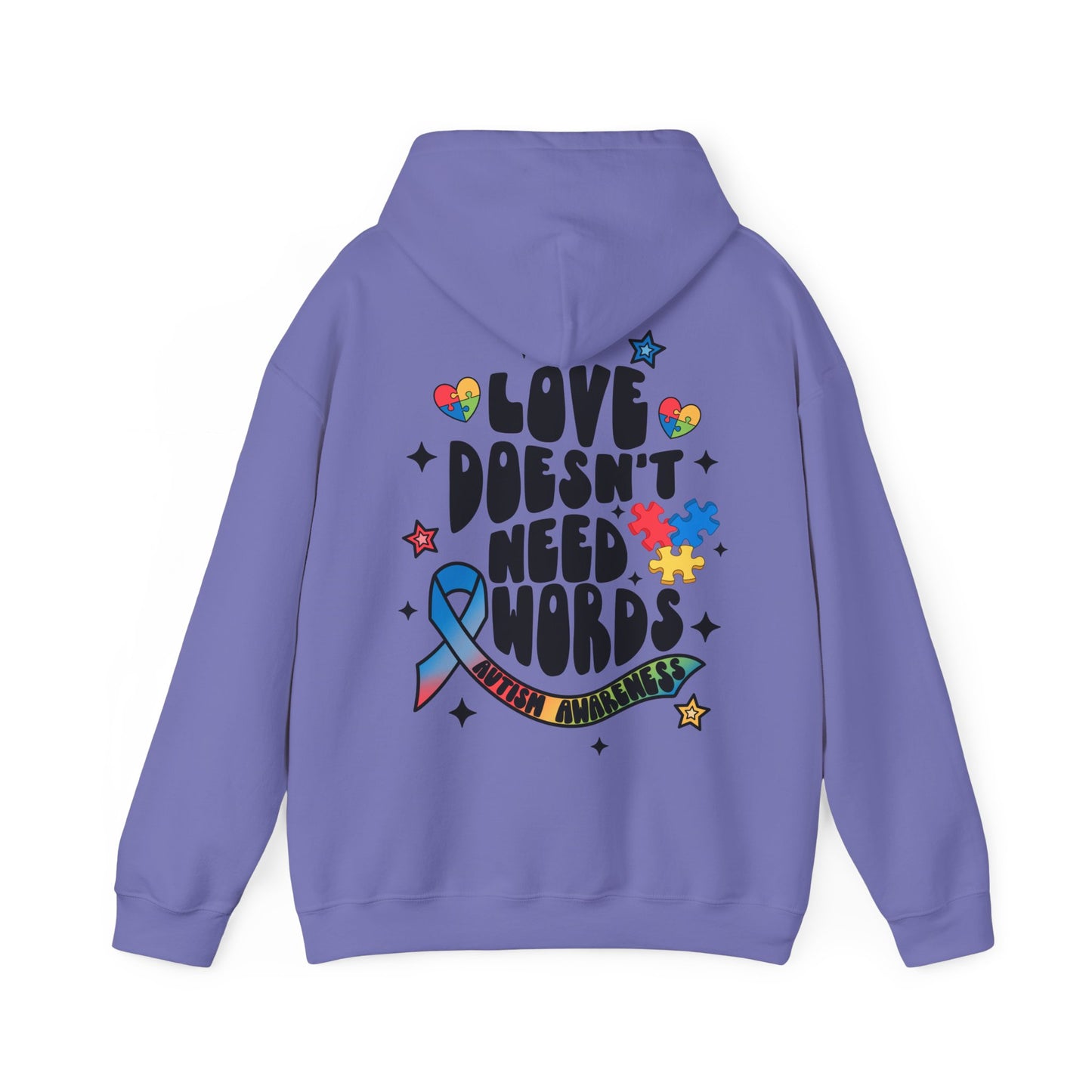 love doesn't need words Unisex Heavy Blend™ Hooded Sweatshirt