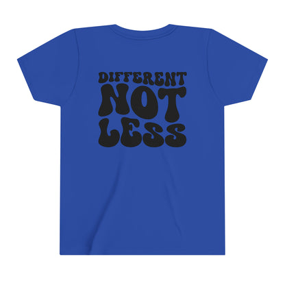 different not less Youth Short Sleeve Tee