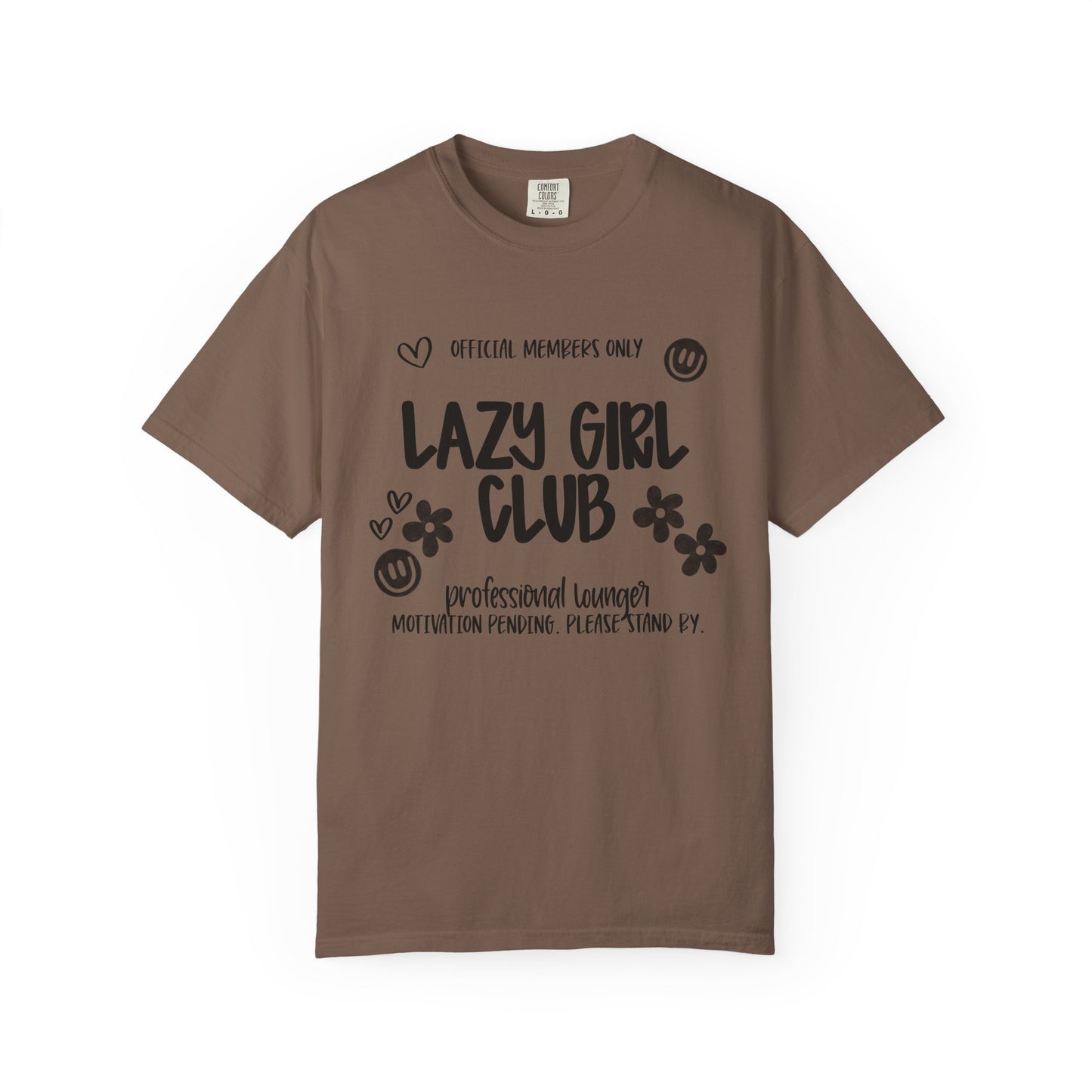 Lazy Girl Club T-Shirt — 'Official Members Only' Cute Graphic Tee