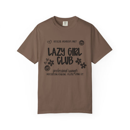 Lazy Girl Club T-Shirt — 'Official Members Only' Cute Graphic Tee