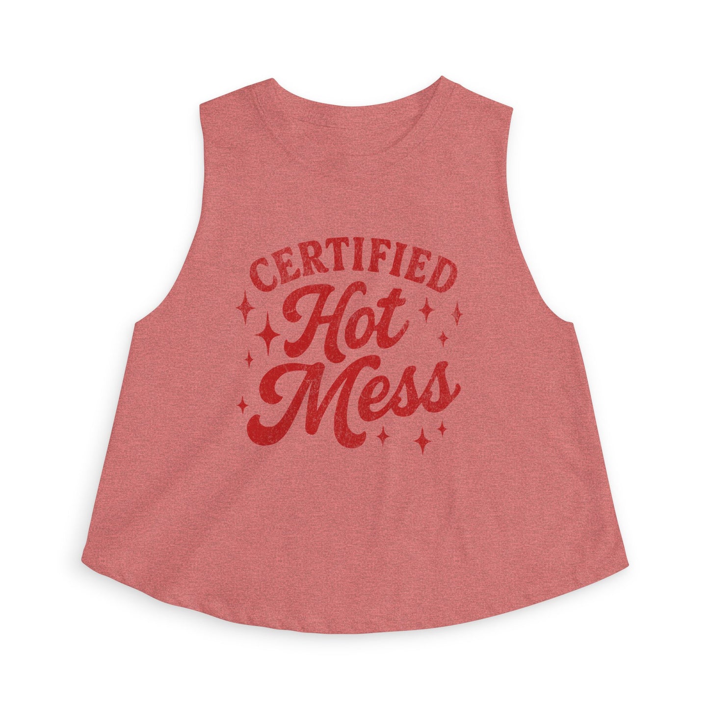 Certified Hot Mess Crop Top — Funny Women's Graphic Tank for Bachelorette, Parties & Casual Wear