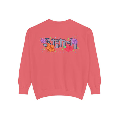 Stitch lace floral Graphic Sweatshirt