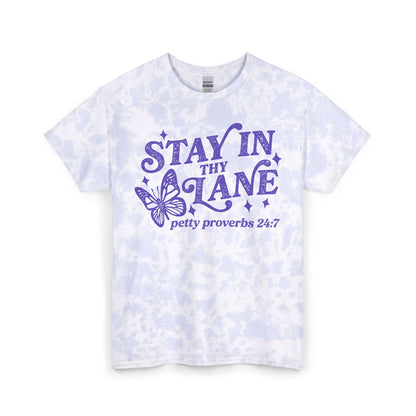 Stay In Your Lane Tie-Dye Tee — 'Stay in the Lane' Graphic Cotton T-Shirt