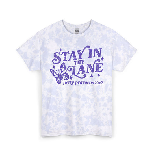 Stay In Your Lane Tie-Dye Tee — 'Stay in the Lane' Graphic Cotton T-Shirt